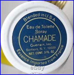 Guerlain Chamade Perfume EDT Spray 3 oz Vtg 1970s Original Formula Metal Sleeve