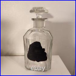 Guerlain Jicky Depose Vintage Clear Glass Perfume Bottle with Stopper