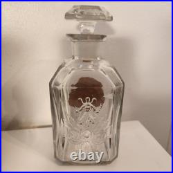 Guerlain Jicky Depose Vintage Clear Glass Perfume Bottle with Stopper