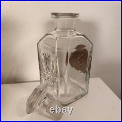 Guerlain Jicky Depose Vintage Clear Glass Perfume Bottle with Stopper