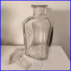 Guerlain Jicky Depose Vintage Clear Glass Perfume Bottle with Stopper