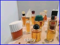 HUGE Vtg Lot 45 Miniature Glass Perfume Bottles Various Designers Most 90% Full