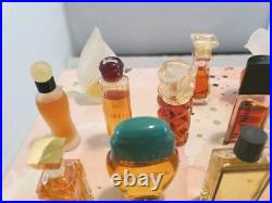 HUGE Vtg Lot 45 Miniature Glass Perfume Bottles Various Designers Most 90% Full