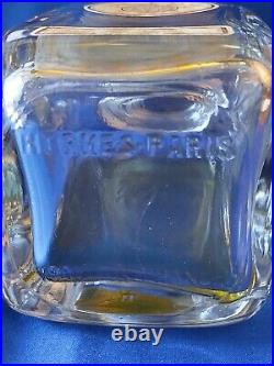 Hermes Paris Vintage Eau D' Hermes Bottle, 3 1/4 X 3 1/4 X 7 1/4