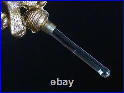 Hollywood Regency Ornate Perfume Bottle 24k Ormolu Gold Plated Beveled Vintage