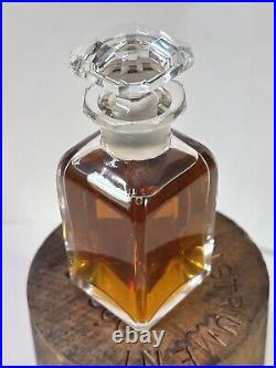 Houbigant Le Parfum Ideal 2OZ Vintage Baccarat Perfume Bottle FROZEN STOPPER