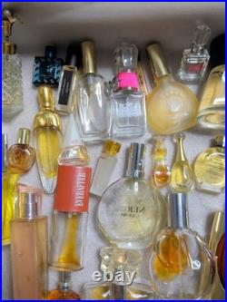 Huge 30 Bottles Vintage Perfume/parfum Lot Some Empty/ Full Versace, Chloe, Etc