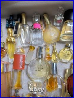 Huge 30 Bottles Vintage Perfume/parfum Lot Some Empty/ Full Versace, Chloe, Etc