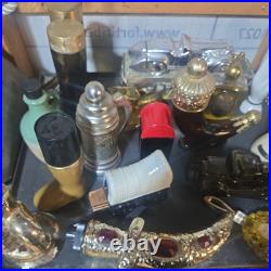 Huge Lot of 29 Vintage Avon Collectible Glass Decanters Assorted Styles & Them