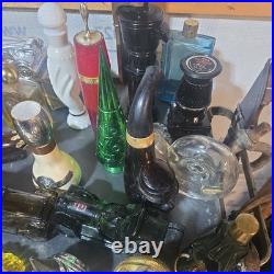 Huge Lot of 29 Vintage Avon Collectible Glass Decanters Assorted Styles & Them