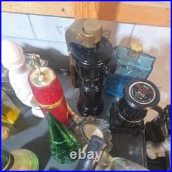 Huge Lot of 29 Vintage Avon Collectible Glass Decanters Assorted Styles & Them