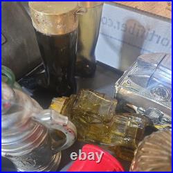 Huge Lot of 29 Vintage Avon Collectible Glass Decanters Assorted Styles & Them