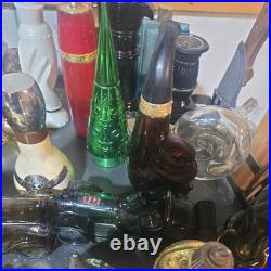 Huge Lot of 29 Vintage Avon Collectible Glass Decanters Assorted Styles & Them