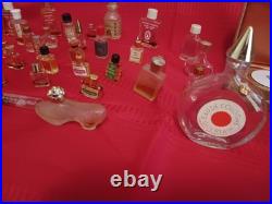 Huge Vintage Lot Of 57 Empty And Full Sample Perfume Bottles And Beauty Products