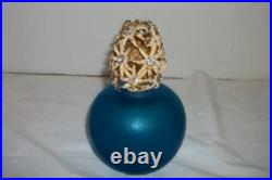 Hwr Irice Perfume Atomizer Jeweled Flowers Filigree Sugared Stopper Satin Glass
