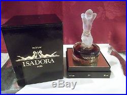 ISADORA PERFUME BOTTLE Paris1979 GLASS NUDE FIGURAL 1 ounce with BOX RARE VTG