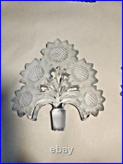 Imperial Sunflower Perfume Bottles Dresser Set Light Blue Pair Vintage 1940's