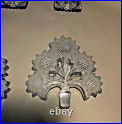 Imperial Sunflower Perfume Bottles Dresser Set Light Blue Pair Vintage 1940's