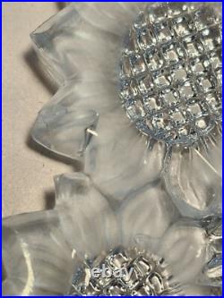 Imperial Sunflower Perfume Bottles Dresser Set Light Blue Pair Vintage 1940's