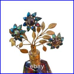 Irice Vintage Art Deco Rainbow Crystal Perfume Bottle Iridescent