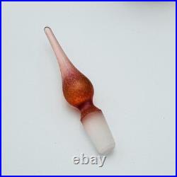 Iridescent Art Glass Perfume Bottle Vintage SIGNED K