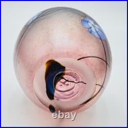 Iridescent Art Glass Perfume Bottle Vintage SIGNED K