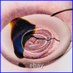 Iridescent Art Glass Perfume Bottle Vintage SIGNED K