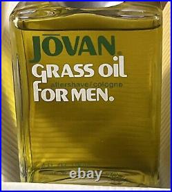 JOVAN Grass Oil Men Aftershave Cologne 4 oz Bottle Full Vintage New discontinued