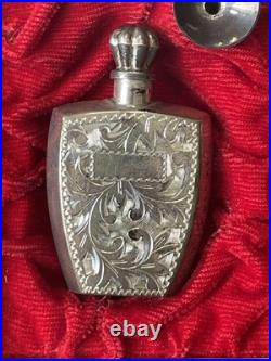 Japanese Sterling Silver Perfume Bottle Vintage with Box 14 Grams
