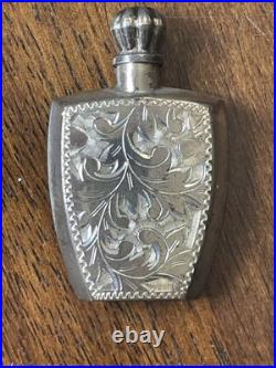 Japanese Sterling Silver Perfume Bottle Vintage with Box 14 Grams