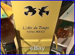 L'AIR DU TEMPS by NINA RICCI 2 BOTTLES VINTAGE 1/2 FL OZ EXTRAIT LALIQUE