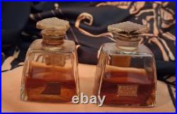 L'Aimant & Emeraude Coty Perfume Bottles WithContents Micro Mini 0.35 Oz Vintage