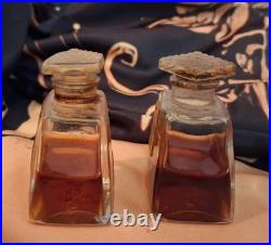 L'Aimant & Emeraude Coty Perfume Bottles WithContents Micro Mini 0.35 Oz Vintage
