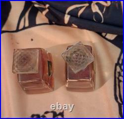 L'Aimant & Emeraude Coty Perfume Bottles WithContents Micro Mini 0.35 Oz Vintage