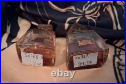 L'Aimant & Emeraude Coty Perfume Bottles WithContents Micro Mini 0.35 Oz Vintage