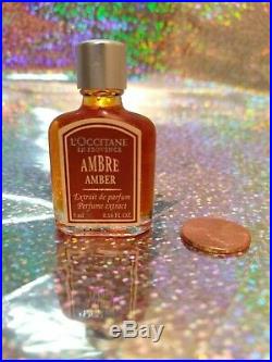 L'occitane Vintage Ambre Amber Perfume Extract Extrait Mini Bottle. 16 Oz Rare