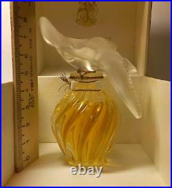 LALIQUE BOTTLE! L'Air du Temps Nina Ricci PURE parfum VINTAGE corded