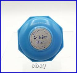LE DEBUT BLEU Vintage RICHARD HUDNUT Blue Glass PERFUME BOTTLE Paris France 1927
