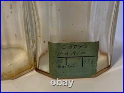 LOT 9 VINTAGE 1930's COTY PARIS FRANCE EMPTY Perfume Bottles WithGlass Stoppers LOT 9 VINTAGE 1930's COTY PARIS FRANCE EMPTY Perfume Bottles WithGlass Stoppers