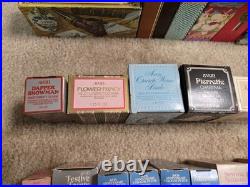 LOT of 50+ Vintage 80s Avon Cologne Bottles Decanters Full Bottles with Boxes NOS