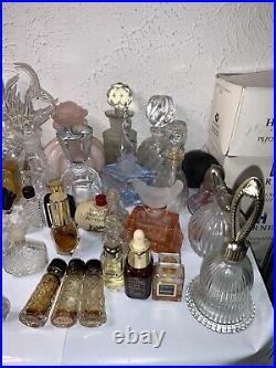 LOT of 57 + Vintage Collectable Perfume Bottles (inc. 5 Atomizer & 7 Stoppers)
