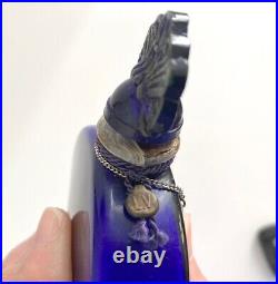 LUCRETIA VANDERBILT Vintage Perfume Bottle Cobalt Blue, SEALED, withperfume inside