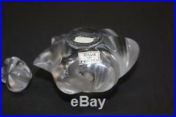 Lalique Samoa Perfume Bottle Frosted Crystal Art Glass Figure Collectible VTG