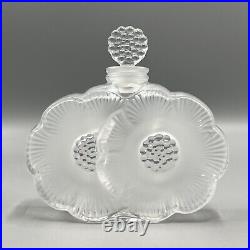 Lalique Two Flowers Perfume Bottle Flacon Deux Fleurs Signed Vintage