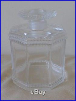 Lalique Vintage Large Clear Glass Vanity Perfume Bottle