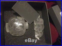 Lalique crystal perfume bottles Vintage mint condition in box signed & papered