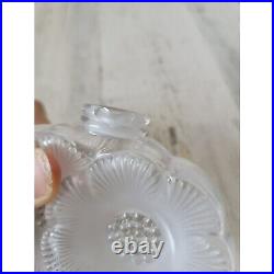 Lalique duex poppy flower AS IS perfume bottle glass vintage