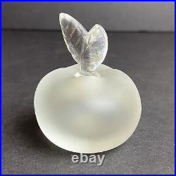 Lalique of France Nina Ricci Pomme Crystal Apple Perfume Bottle Vintage