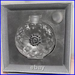 Lalique perfume bottle vintage crystal DAHLIA Frosted Stopper, Signed