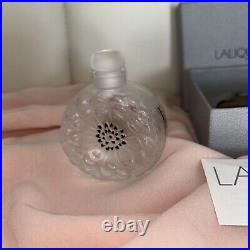 Lalique perfume bottle vintage crystal DAHLIA Frosted Stopper, Signed